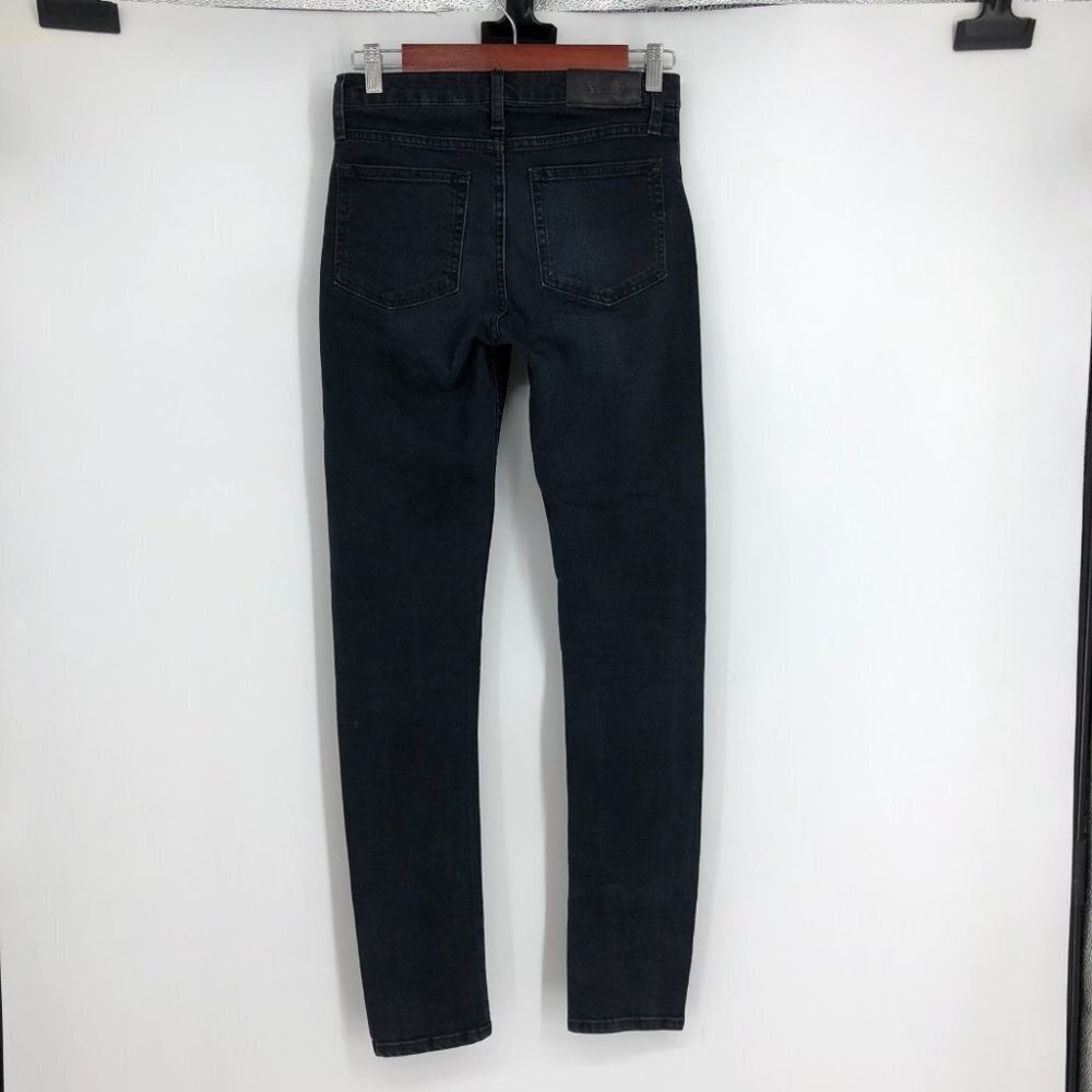 Acne Flex Basement Jeans Dark Indigo Blue Mid Rise Denim Skinny size 28 Tall - Picture 3 of 14